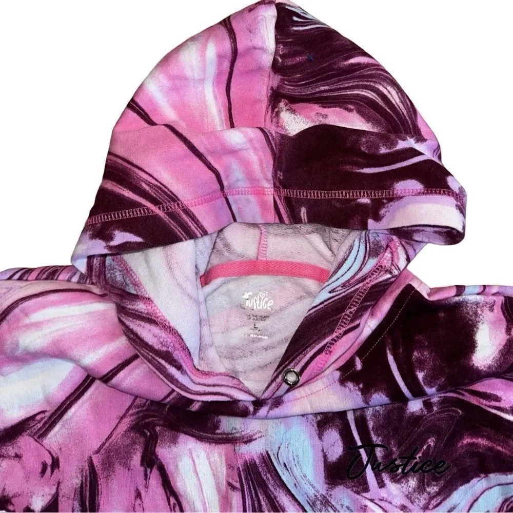 Justice Girls Marbled Sweatshirt Size Large (12-14)