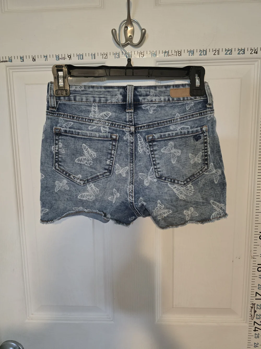 Justice Girls Light Wash Denim Jeans with Gold Embroidery
