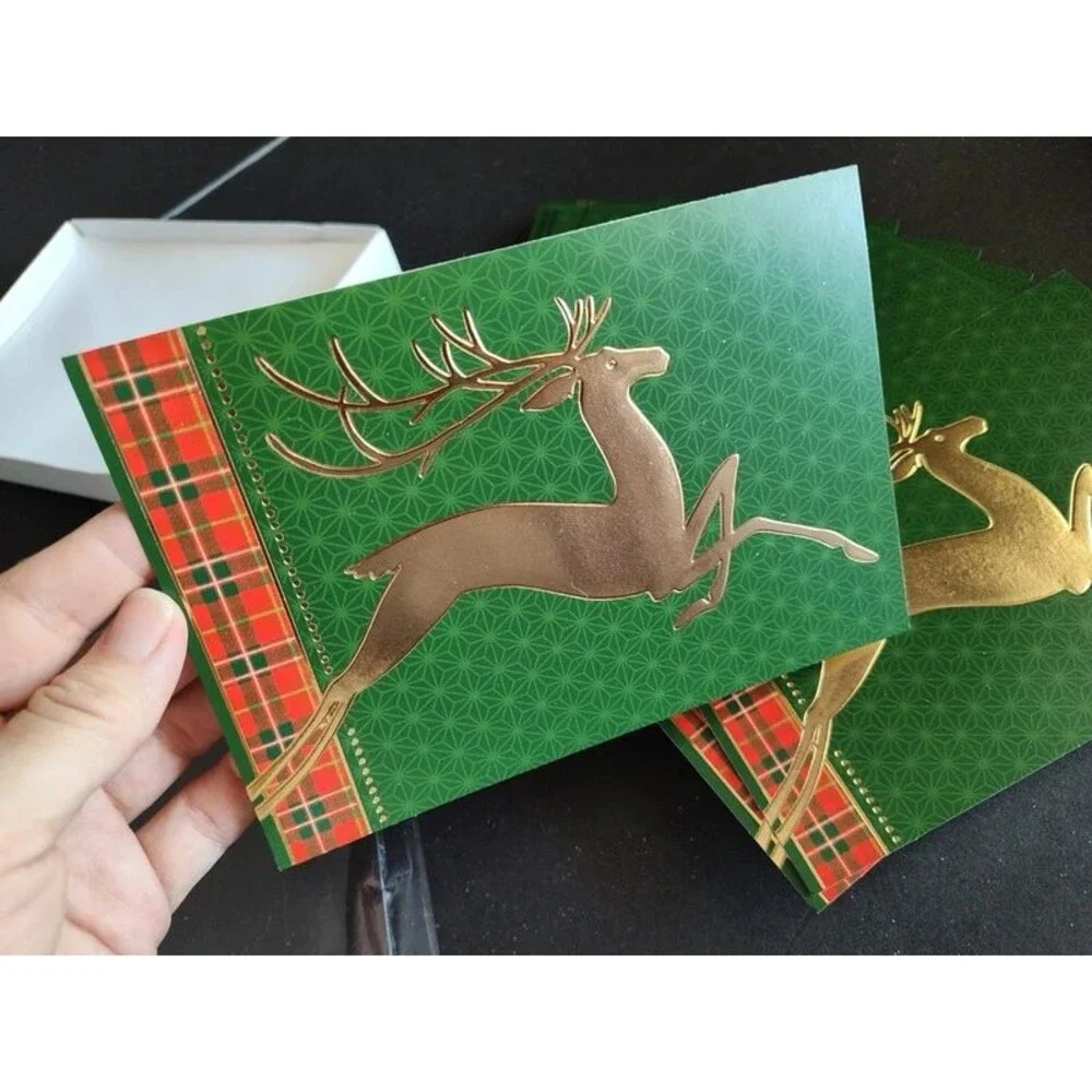 mixed 100pcs reindeer card