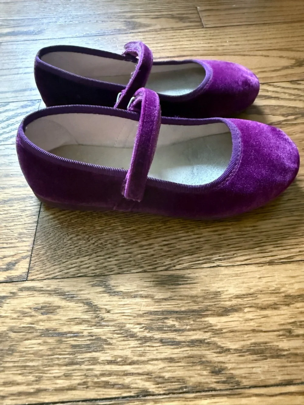 Childrenchic Purple Velvet Mary Jane Shoes EU 28 US 11 Girls
