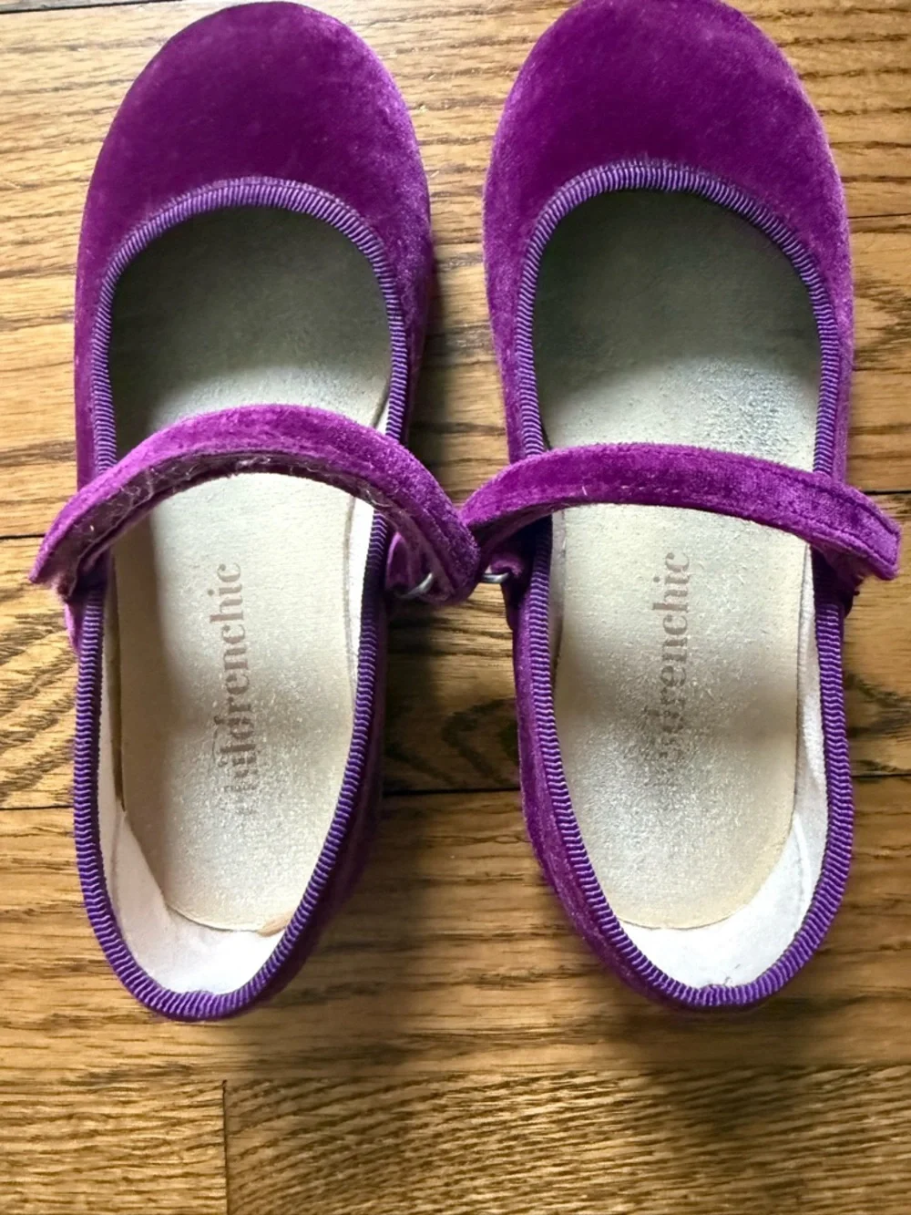 Childrenchic Purple Velvet Mary Jane Shoes EU 28 US 11 Girls