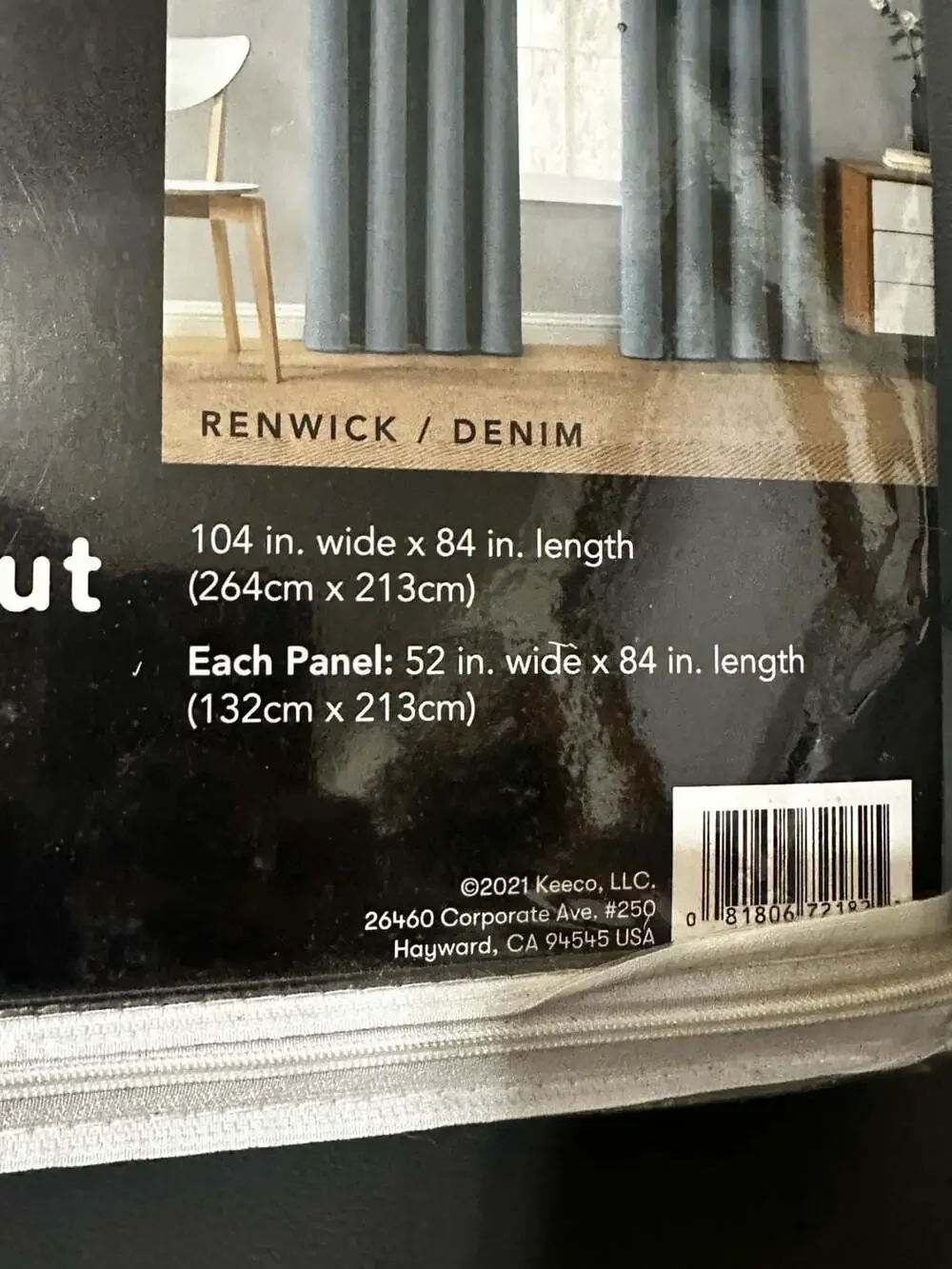 Total Blackout Window Panel Pair 84 Inch Grommet Panels Renwick Denim