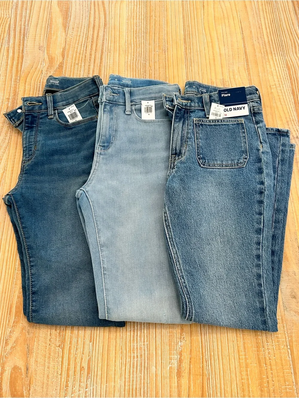 NWT Girls Size 12 Jean Bundle 3pc Rockstar Jeggings High Rise Flare