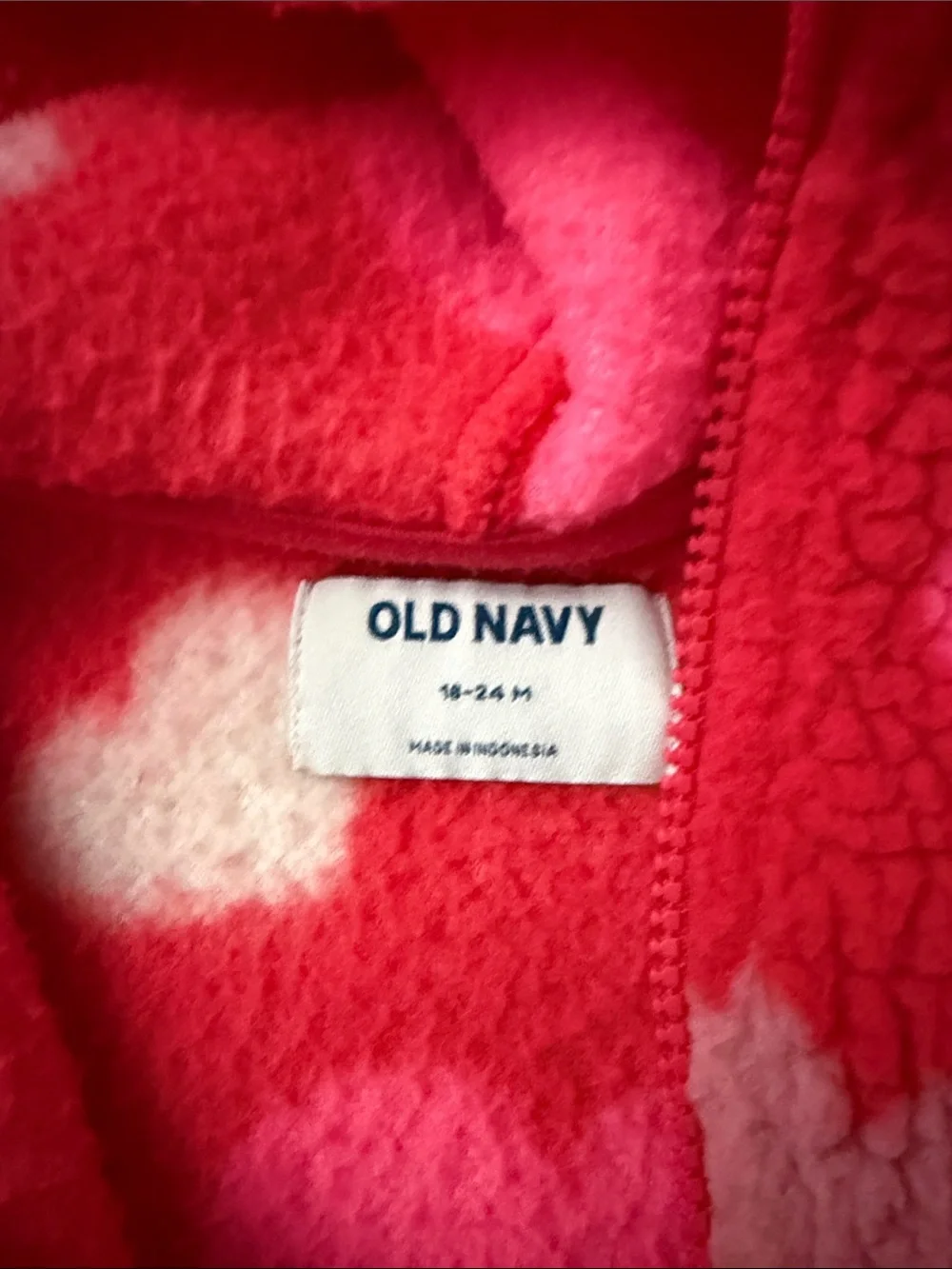 Old navy Kids Red Heart Fleece Hooded jacket