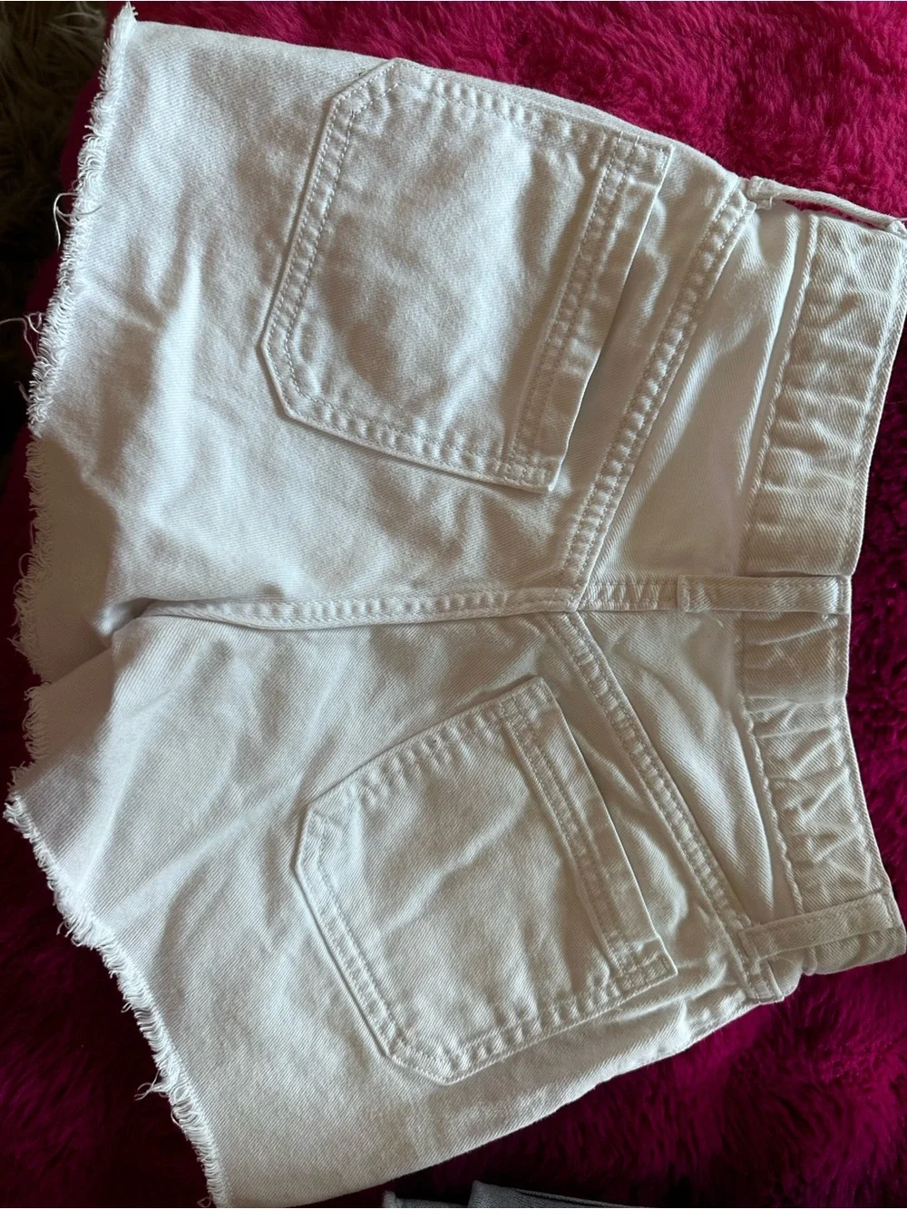 Two Old Navy White & Light Blue Denim Cutoff Shorts