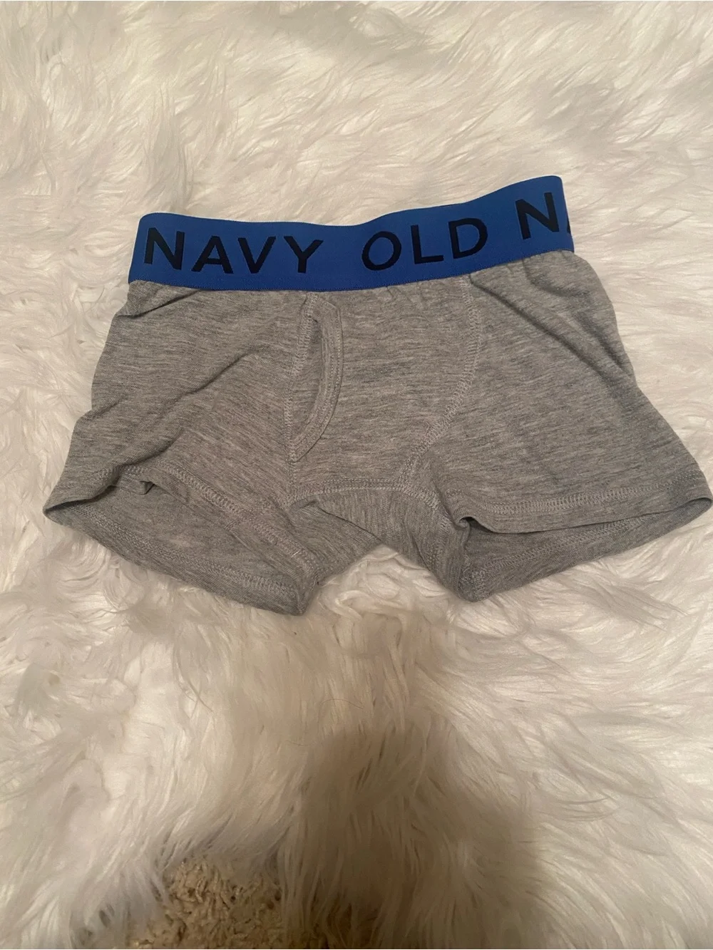 Old Navy Grey Boxer Briefs with Blue Logo Waistband size 4-5T EUC