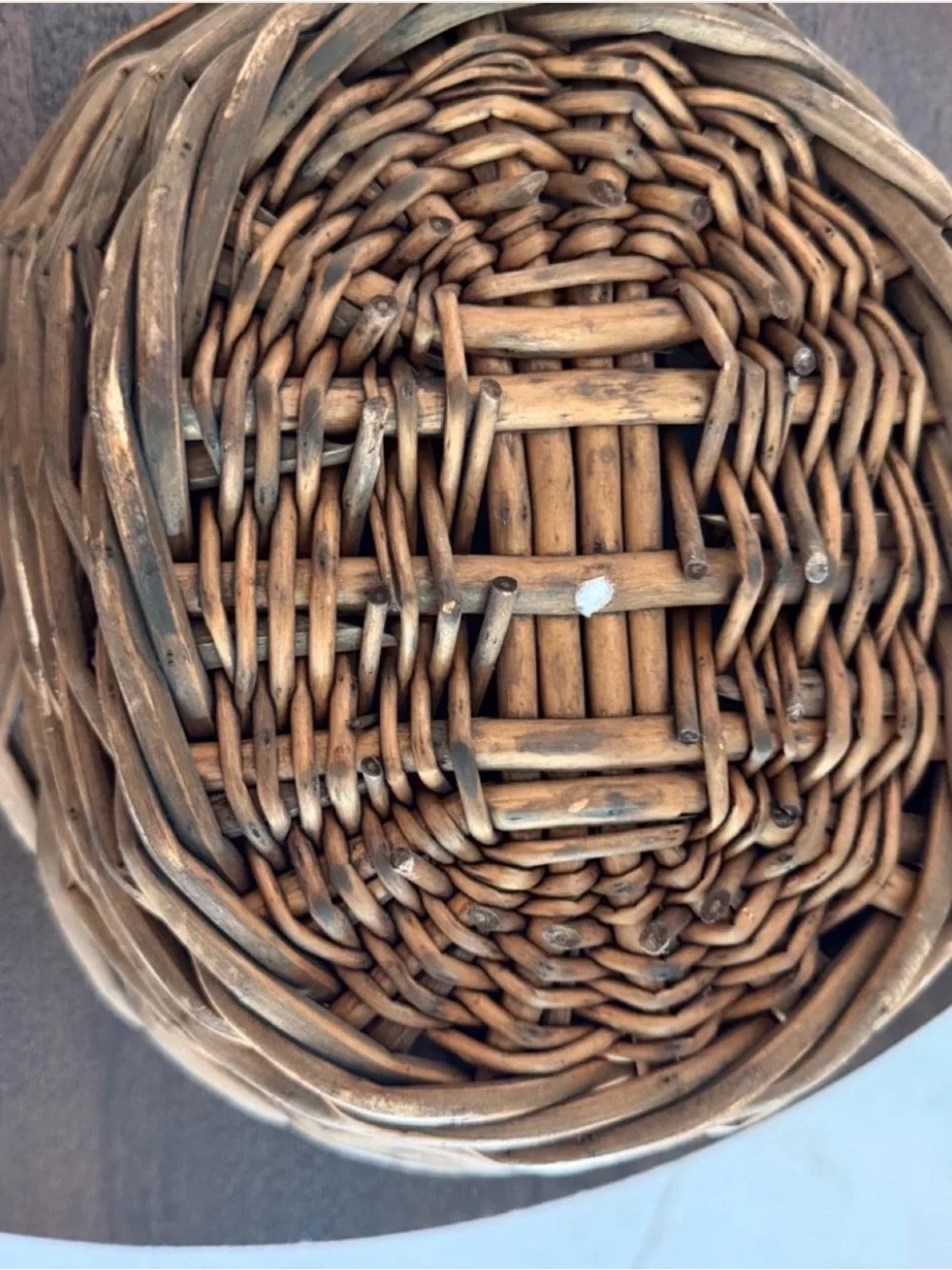 Woven Rattan Decorative Basket - Natural Brown