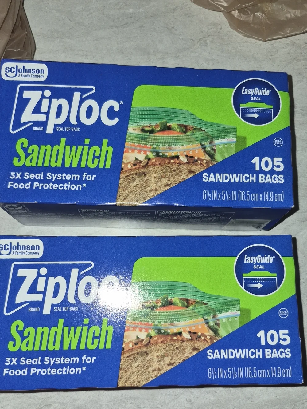 Sandwich Bags 105 Count x2