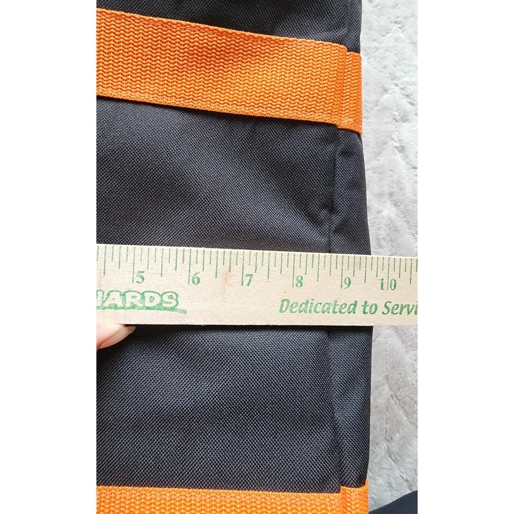 Harley-Davidson Black Orange Canvas Duffel Backpack Convertible Gear Bag