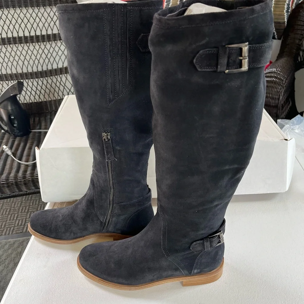 Garnet Hill Suede riding boots size 6.5