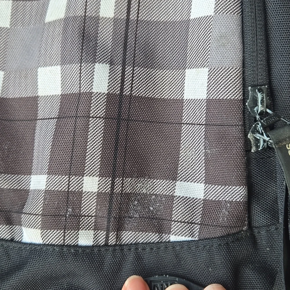 Vans Black White Plaid Backpack School Campus Skater Y2K Streetwear Travel Bag