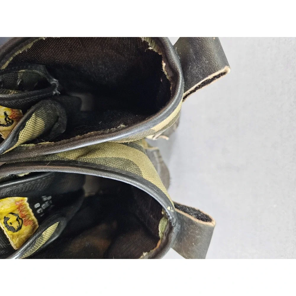Herman Survivors Vintage Camo Duck Boots Mens 9 Steel Shank Rubber Hunting Work