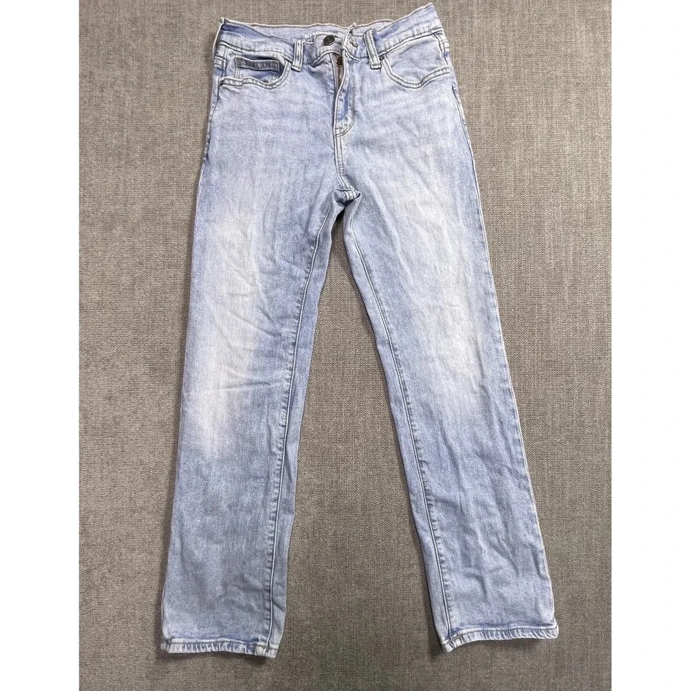 Old Navy Boys 14 Built In Flex Straight Jeans Blue Denim Light Wash Streetwear