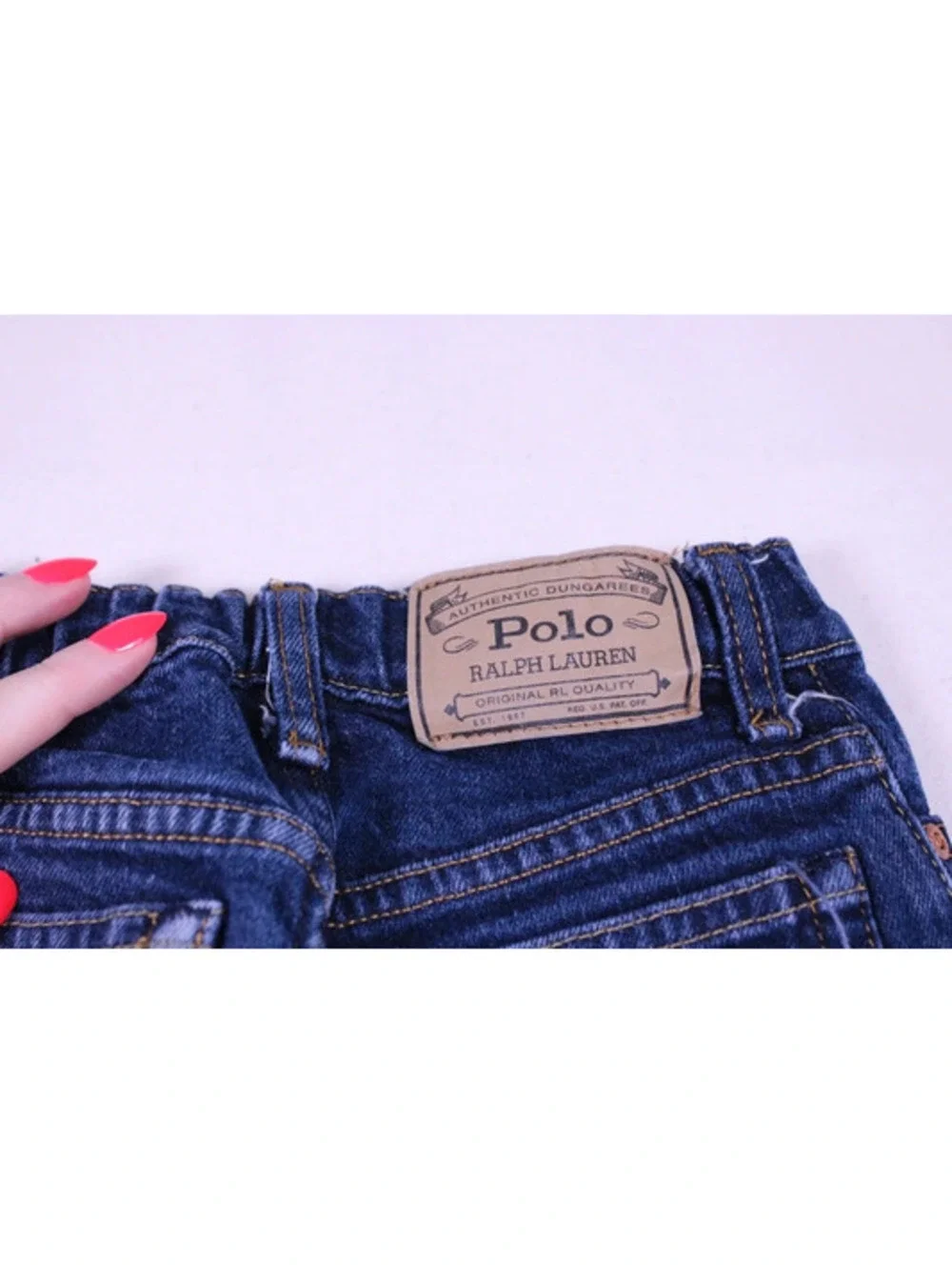Polo Ralph Lauren Kids Distressed Slim Jeans 4T Dark Wash