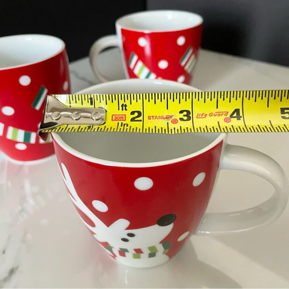 SET of 3 Reindeer Mugs by Crate&Barrel