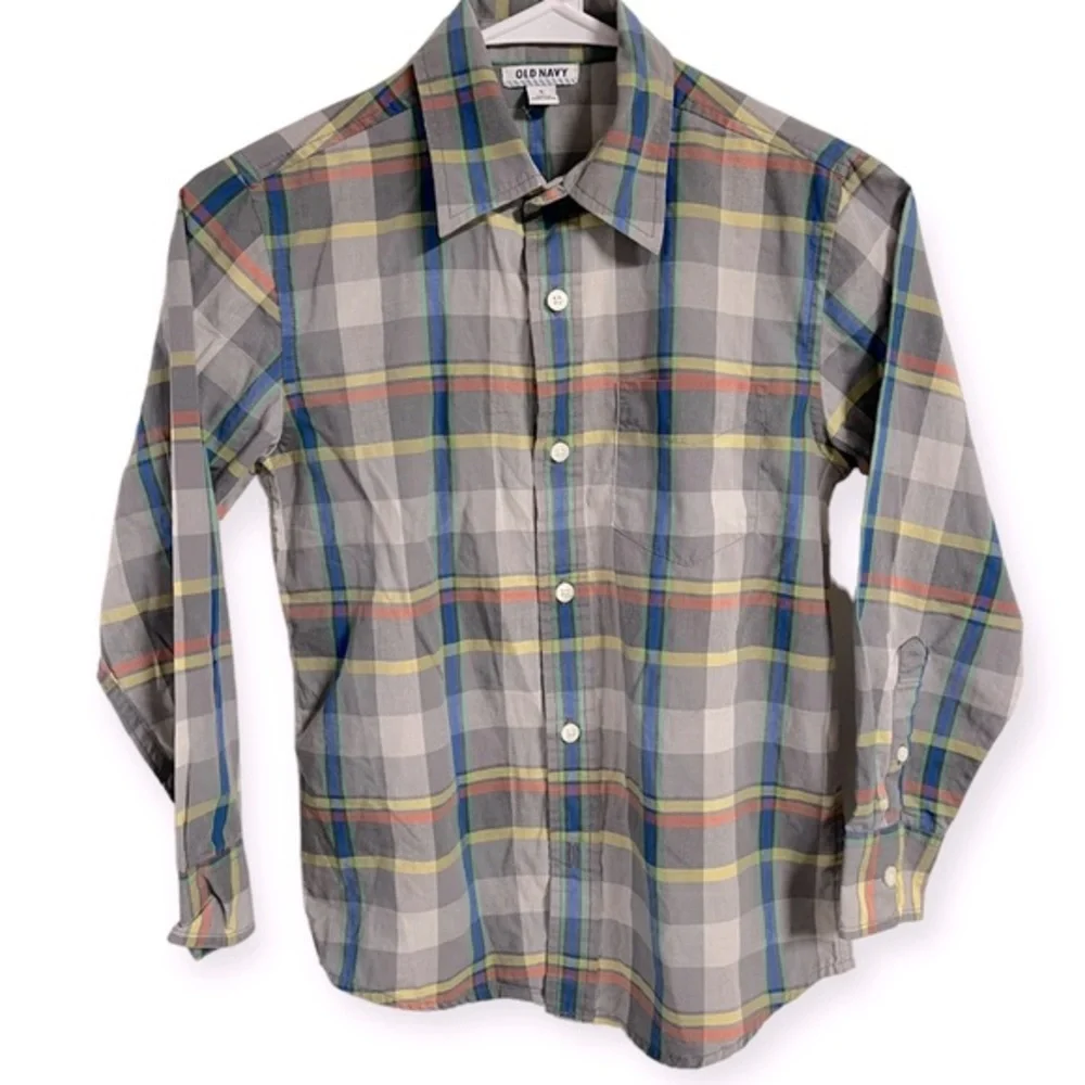 Old Navy Boys‎ Plaid Long Sleeve M