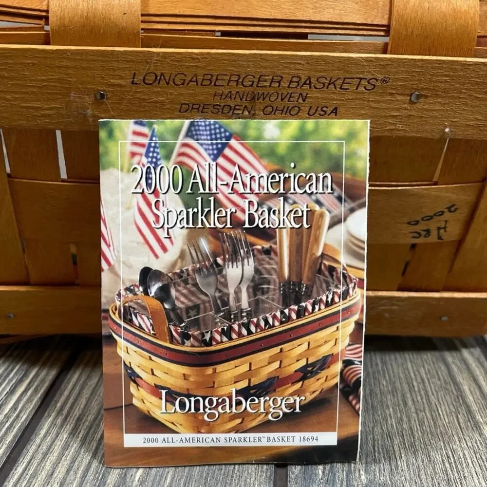 Longaberger 2000‎ Century Celebration All American Sparkler Basket Protector USA