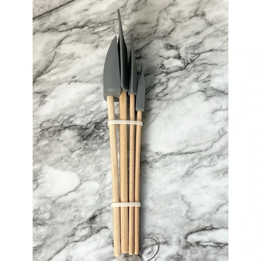 Martha Stuart NWT 4 Pc Silicone Spatula Gray