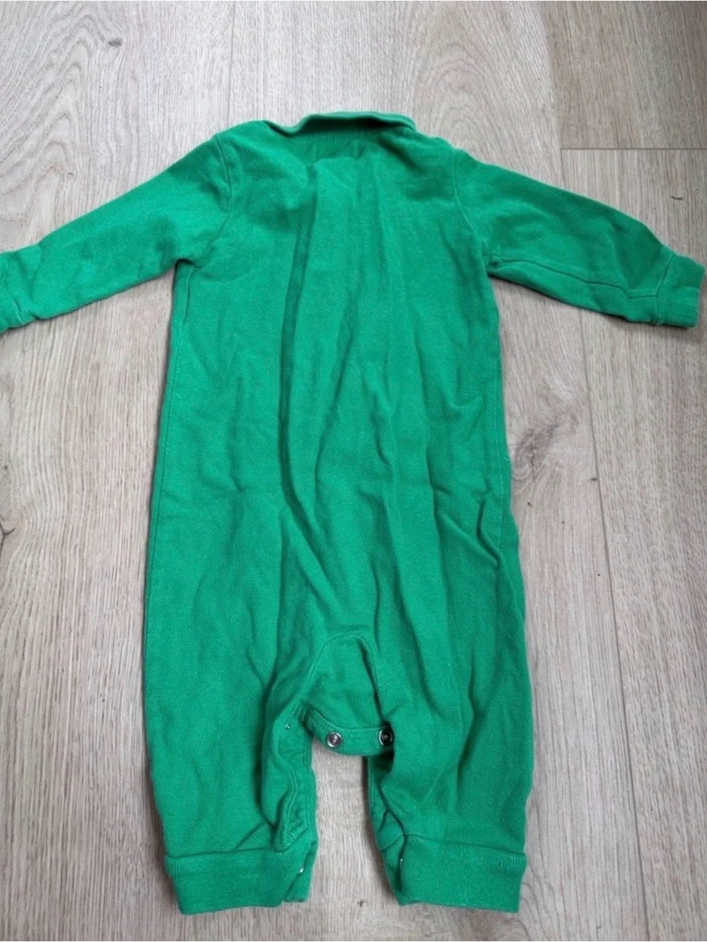 Ralph Lauren Green Polo-Style Baby One-Piece