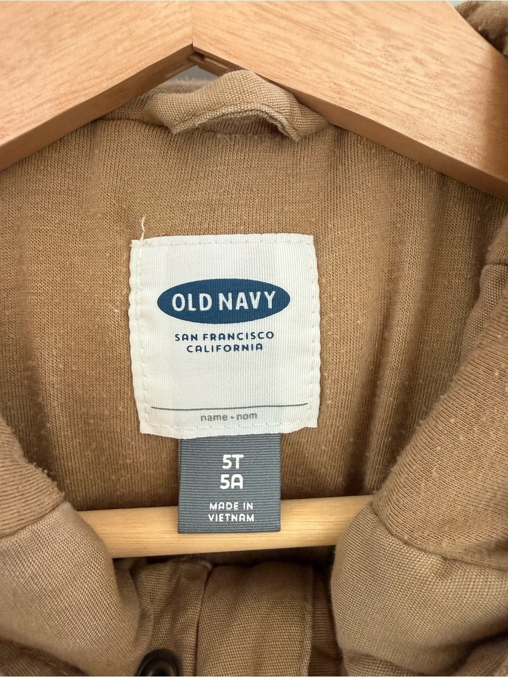 Old Navy Kids Hooded Utility Jacket in Tan