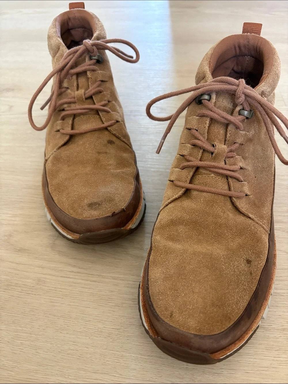 Cole Haan Men's Suede Chukka Boots in Tan and Brown