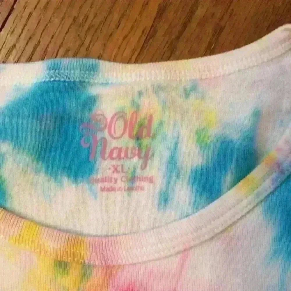 Mickey and Minnie Tie dye T-shirt girls S blue XL Disney