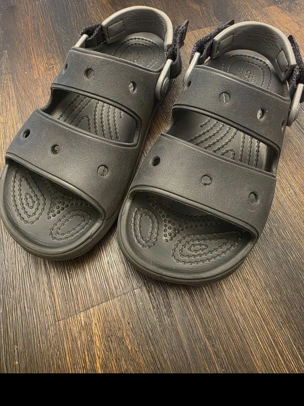 Crocs Men's Black Dual-Strap Comfort Sandals