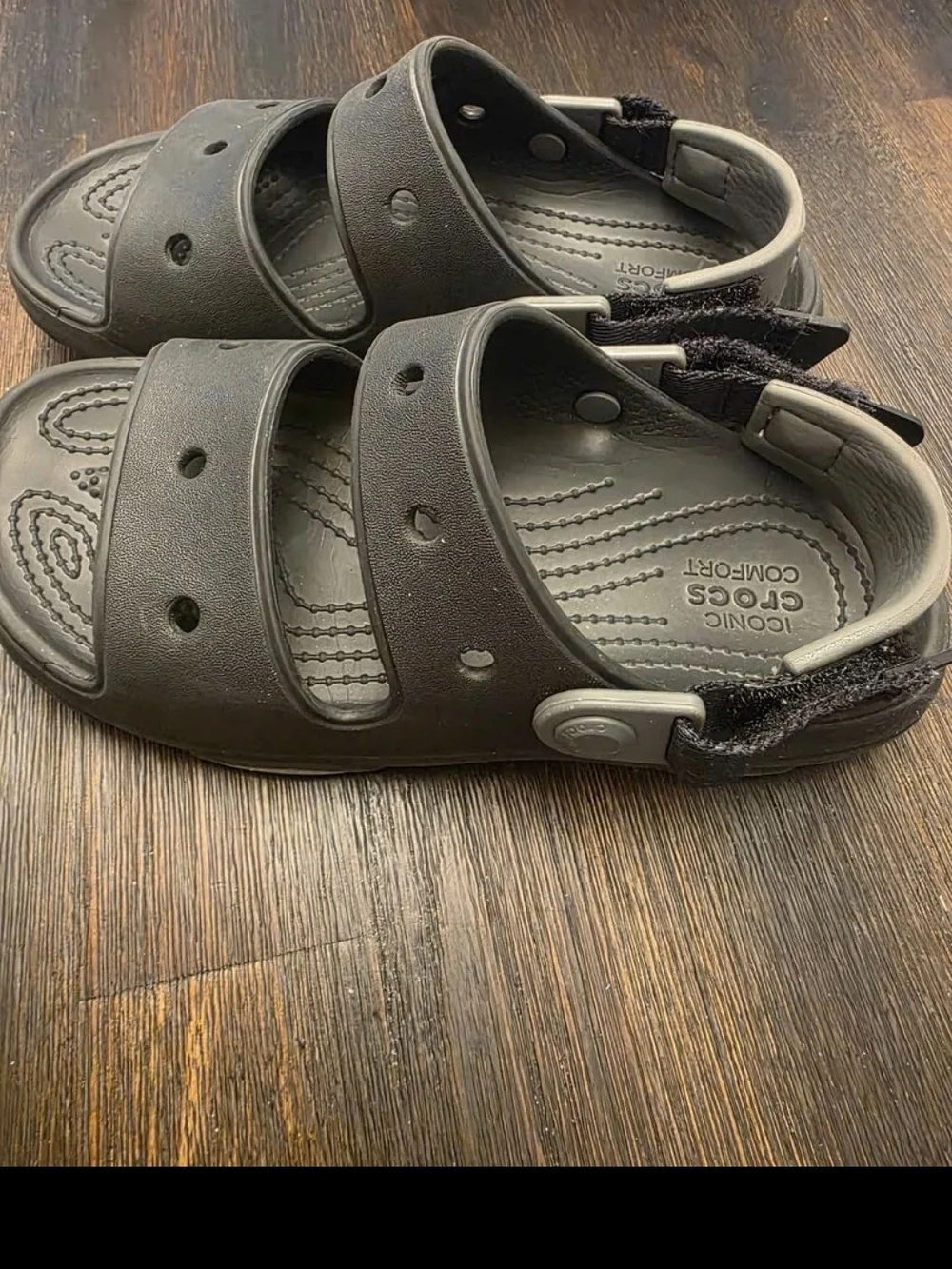 Crocs Men's Black Dual-Strap Comfort Sandals