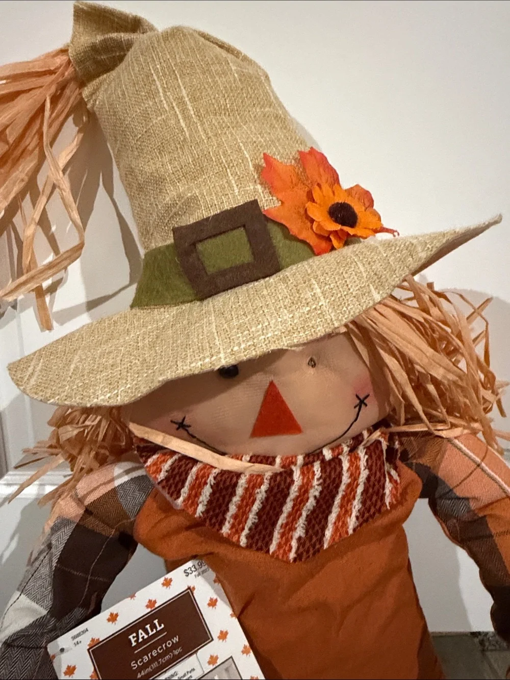 NEW Fall Large Scarecrow Decor 44in - Fall Outdoor Decorations