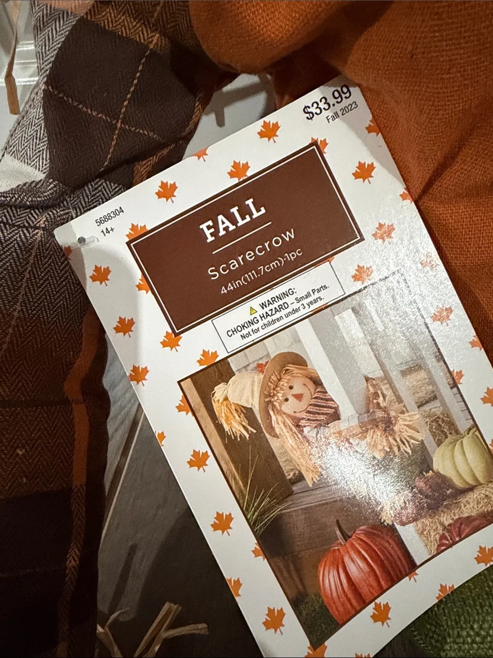 NEW Fall Large Scarecrow Decor 44in - Fall Outdoor Decorations