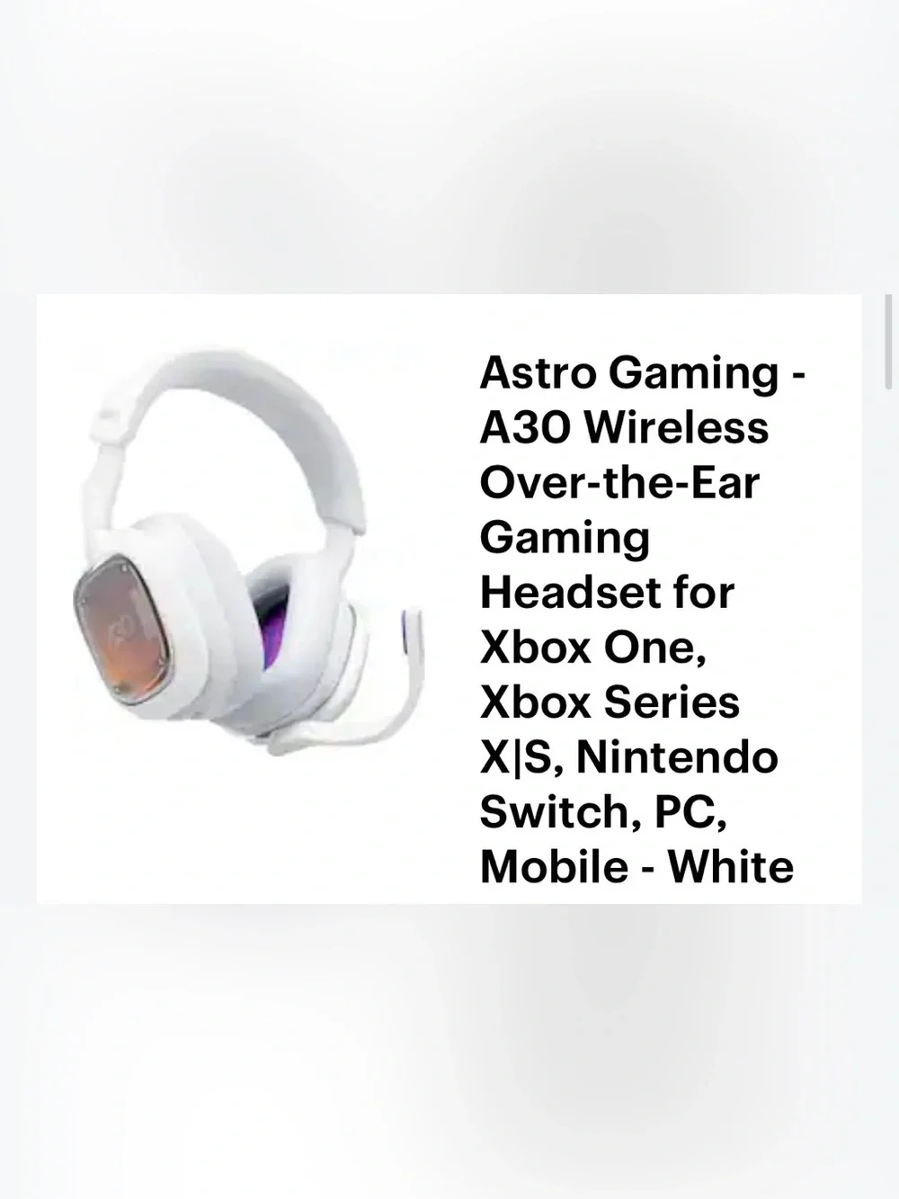Astro Gaming - A30 Wireless, Over-the-Ear Gaming Headset for Xbox