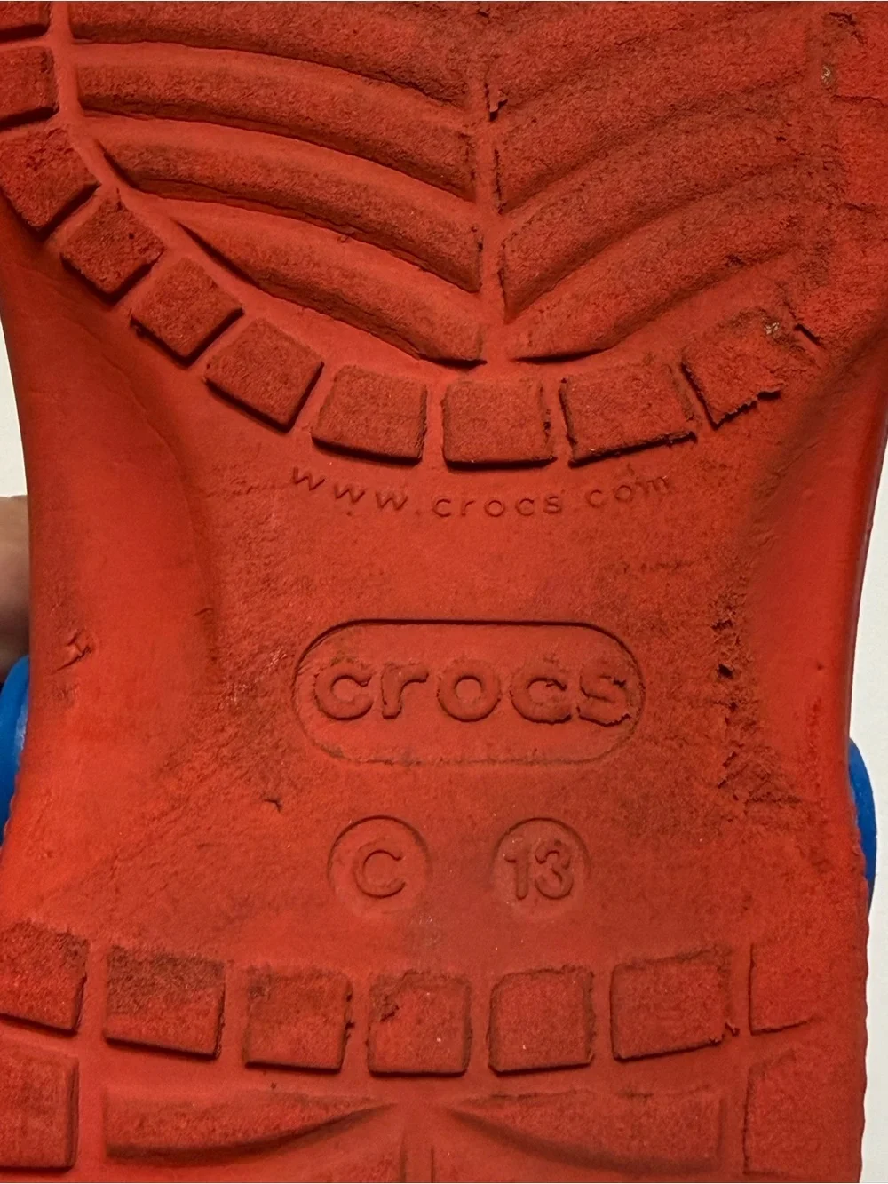 Crocs Red Spider Man Clogs with Blue Strap children’s Sz 13 C