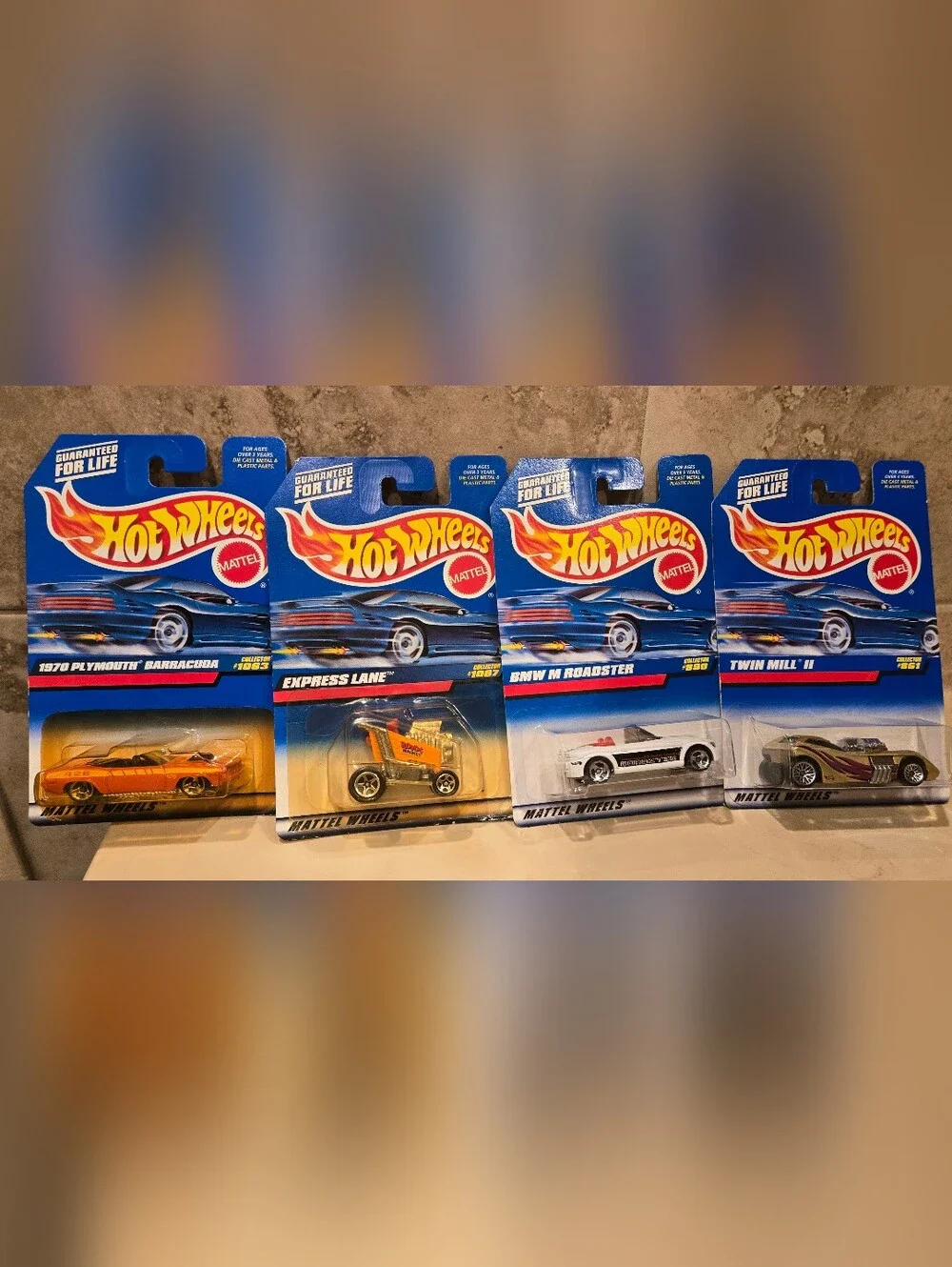 4 Hot Wheels Twin Mill ll 1970 Plymouth Cuda BMW M Roadster Express Lane Diecast