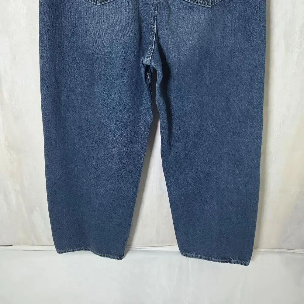 Old Navy Jeans Kids 18 Blue Baggy Barrel Leg Adjustable Waist Denim Relaxed