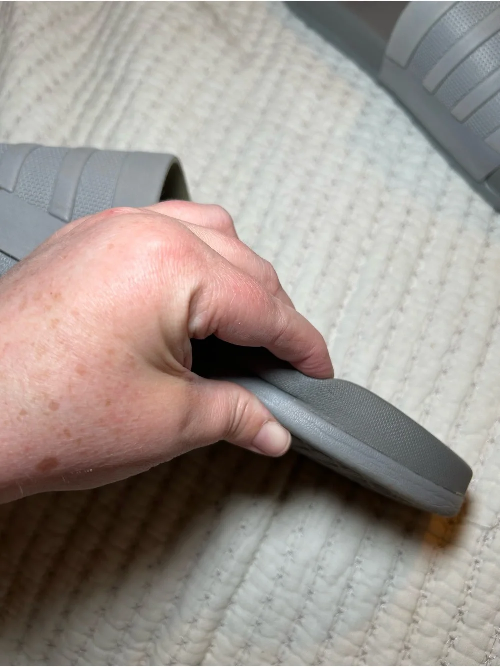 Adidas Men's adilette Cloudfoam PlusSlide Sandals - Grey