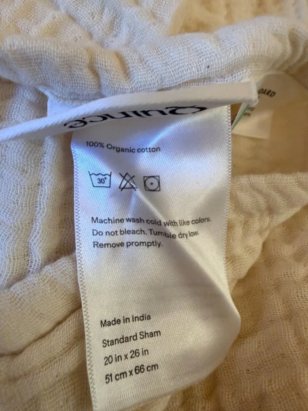 Quince 100% Organic Cotton Luxury Duvet Cover Set Queen Un Dyed (Ivory) $149