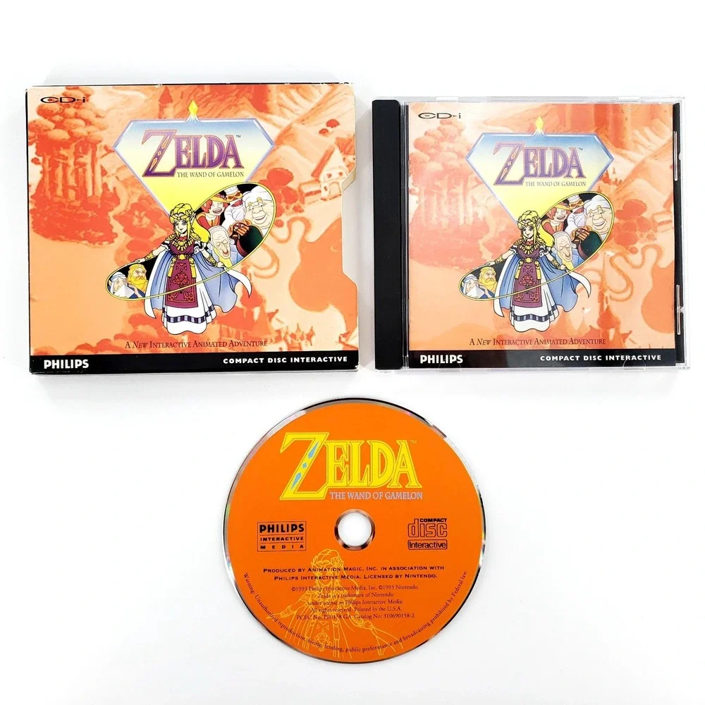 Zelda: The Wand of Gamelon (Philips CD-i, 1993) Complete w/ Slip Cover Tested