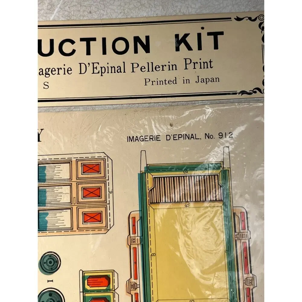 Trolley Car Paper Model Construction Kit D'EPINAL PELLERIN #912 Japan VTG