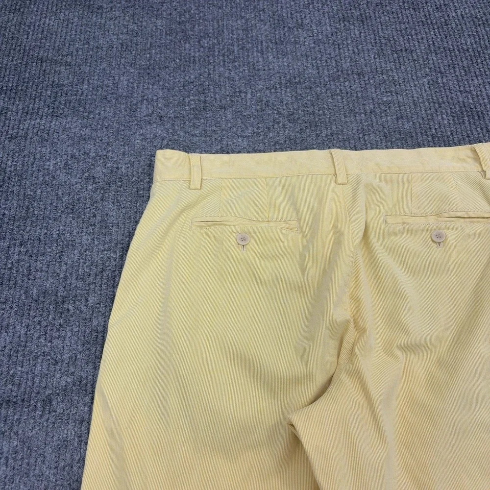 Banana Republic Shorts Mens 34 Yellow Cotton Seersucker Casual Preppy