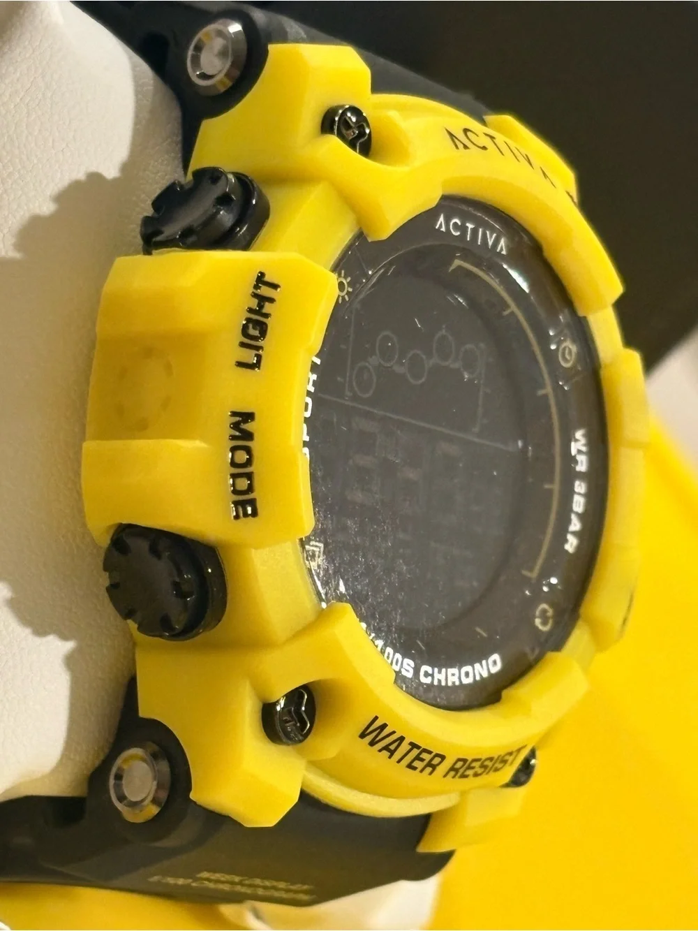 Activa Yellow Digital Sport Watch - Water Resistant