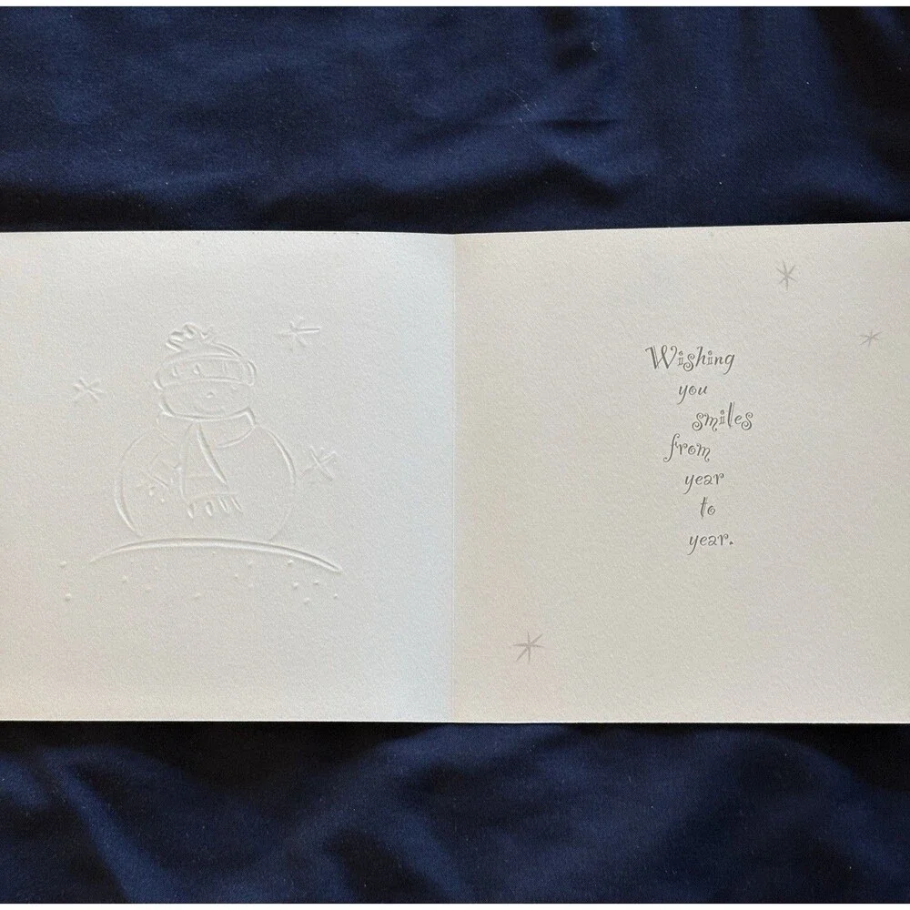 Seasons Greetings Card with White Envelope | Snowman design | By PMG Inc