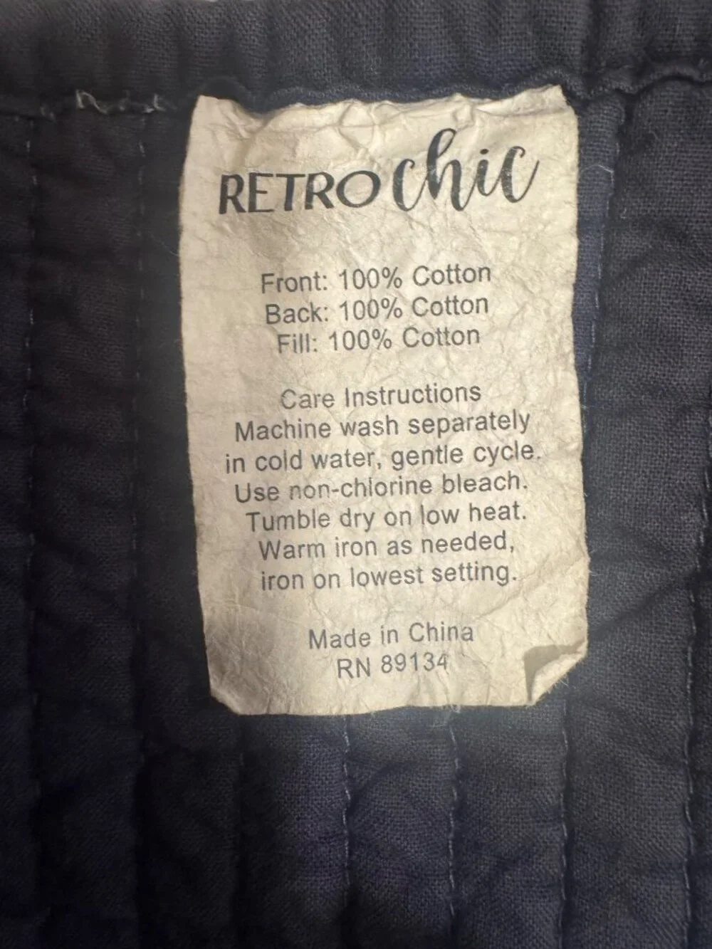 RetroChic Reversible Striped Comforter 95x106 King Queen Quilt Blanket Bedspread