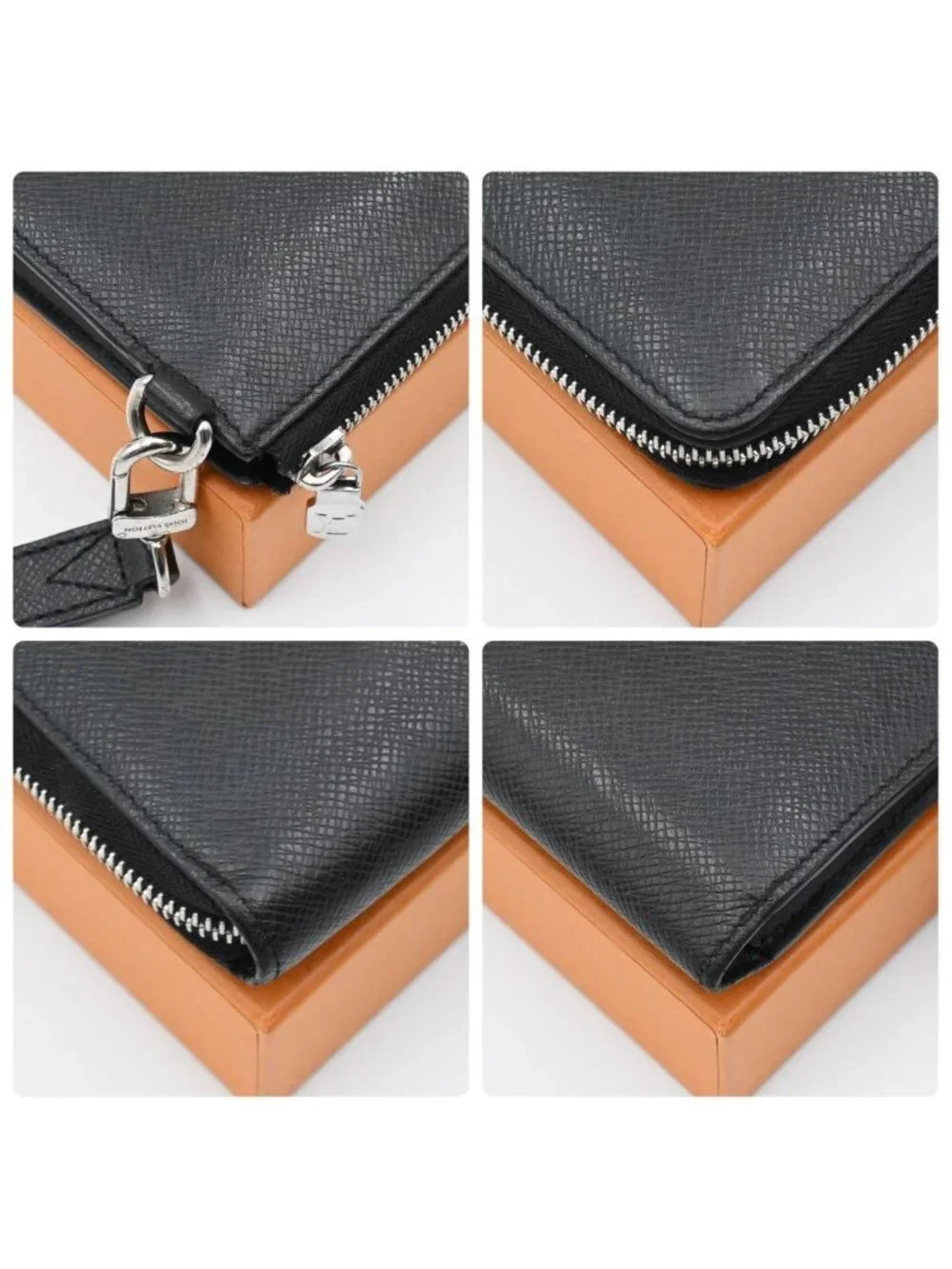 Louis Vuitton Taiga Zippy Dragonne Wallet Black