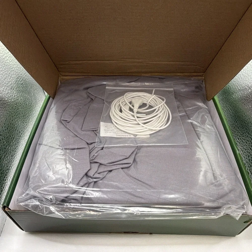 BareEarth Grounding Fitted Sheet Single/Twin Gray Sheet Sealed Open Box