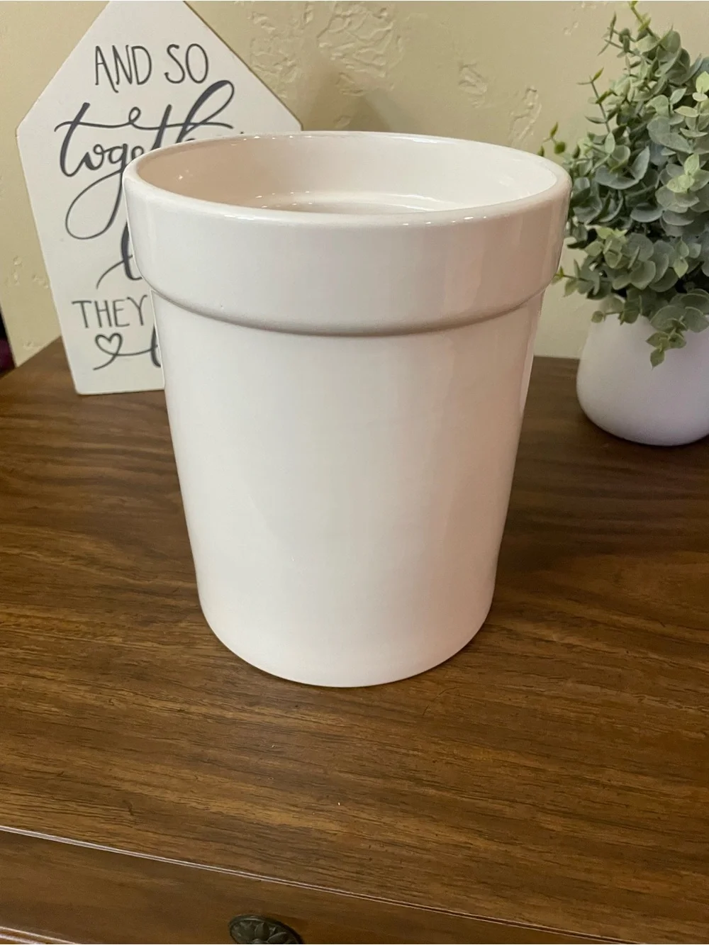 Rae Dunn White 'COOK' Ceramic Utensil Crock