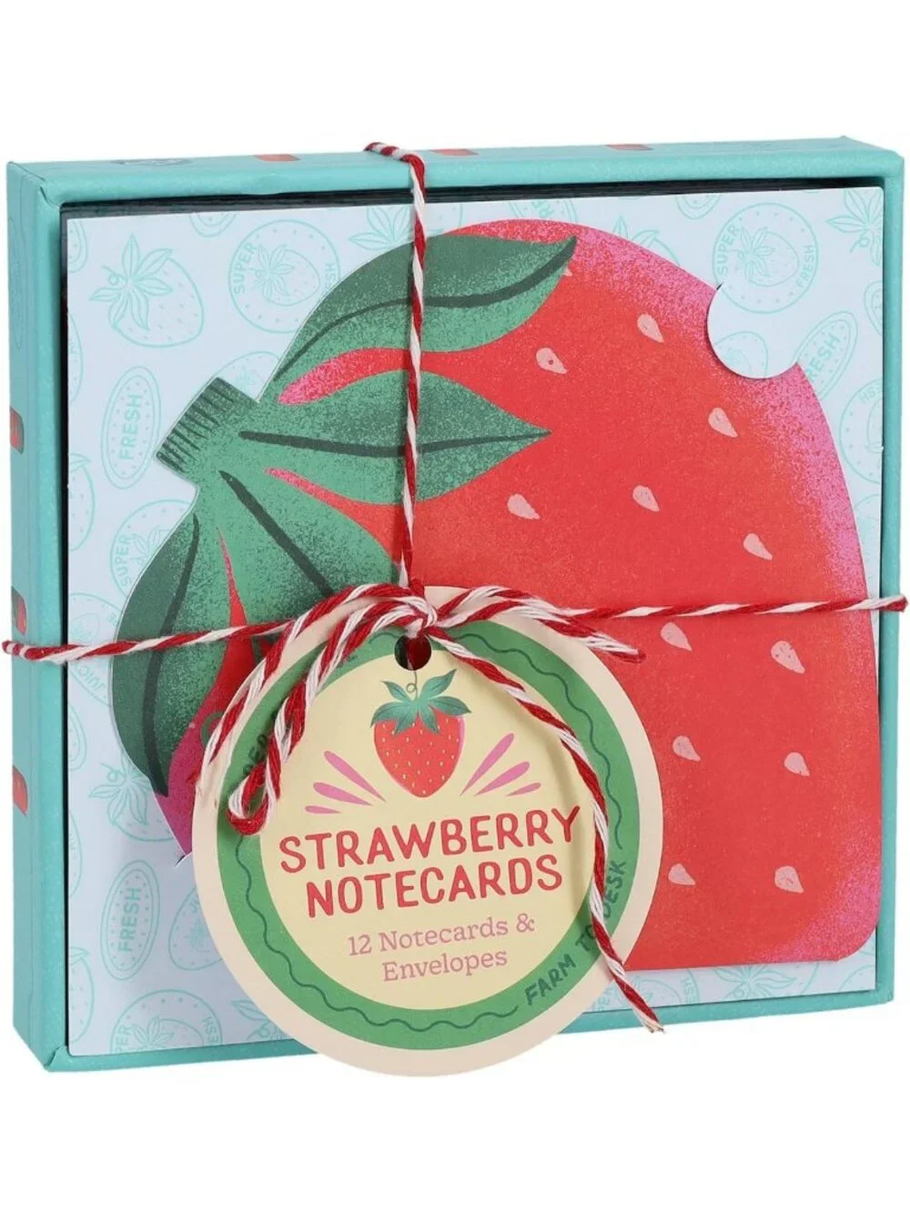 Strawberry Notecards - Cute Paper Stationery for Notes & Gifts, Eco-Friendly
