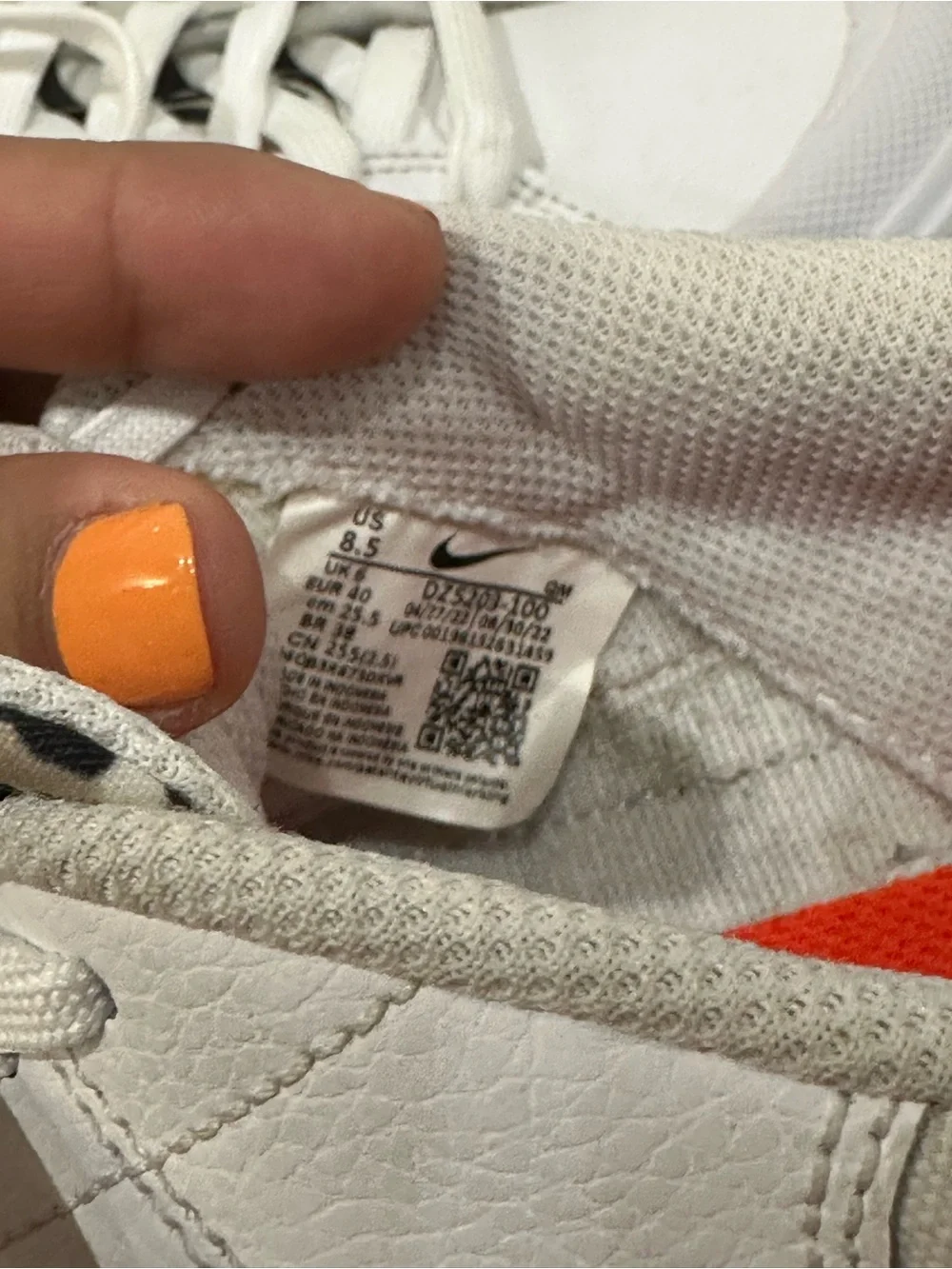 Nike White Platform Sneakers with Bright Red Swoosh