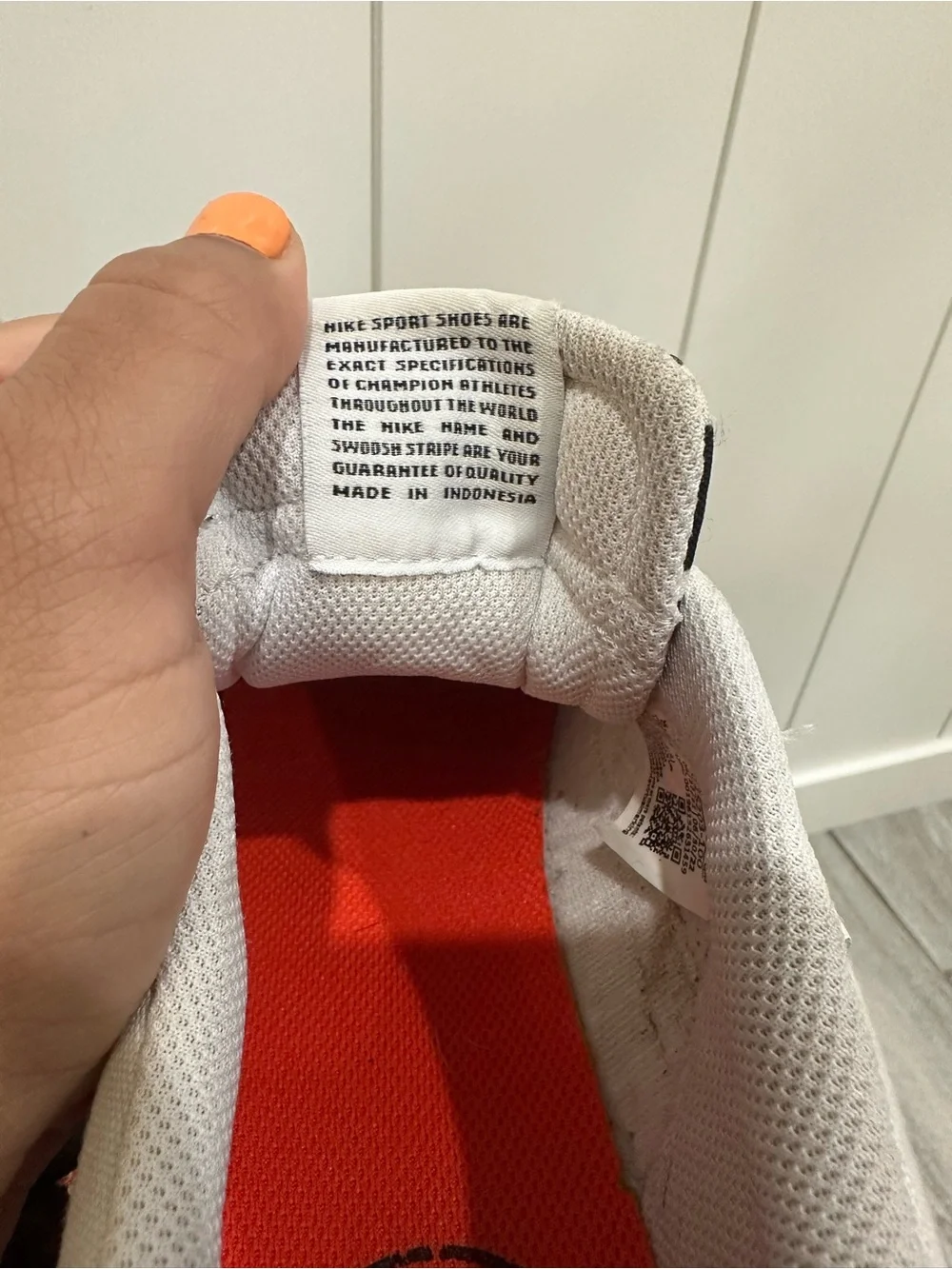 Nike White Platform Sneakers with Bright Red Swoosh