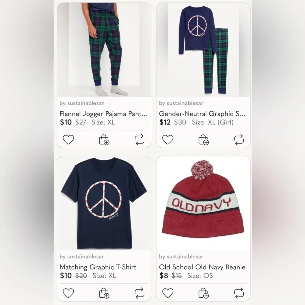 Old Navy size unisex