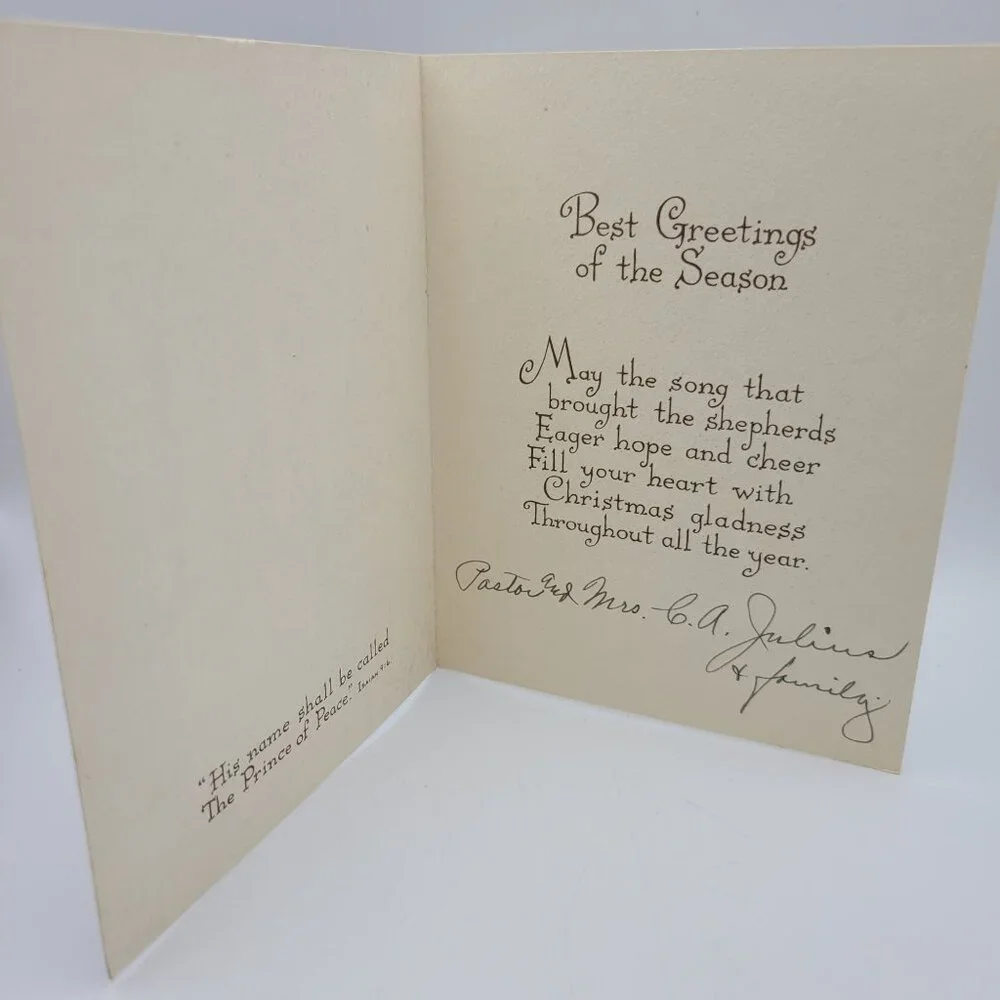 C.R. Gibson Christmas Card from good copyright